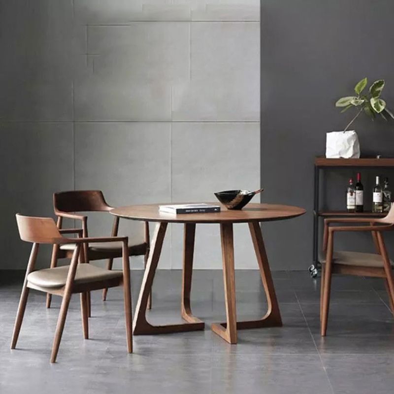 Modern Round Top Table Wood Base Dining Table for Restaurant