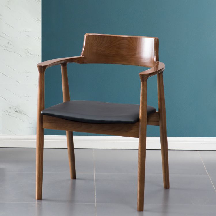 Chaises en bois de frêne de style traditionnel, ensemble de chaises de cuisine et de salle à manger à dossier ouvert