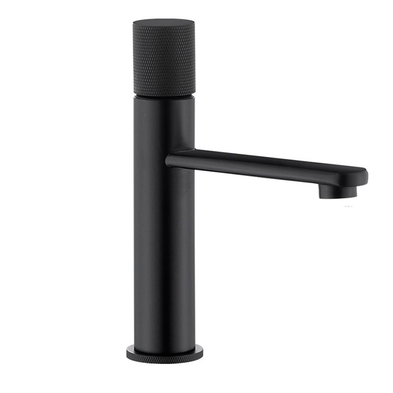 Knob Handle Square Faucet Brass Deck Mounted Bathroom Sink Faucet