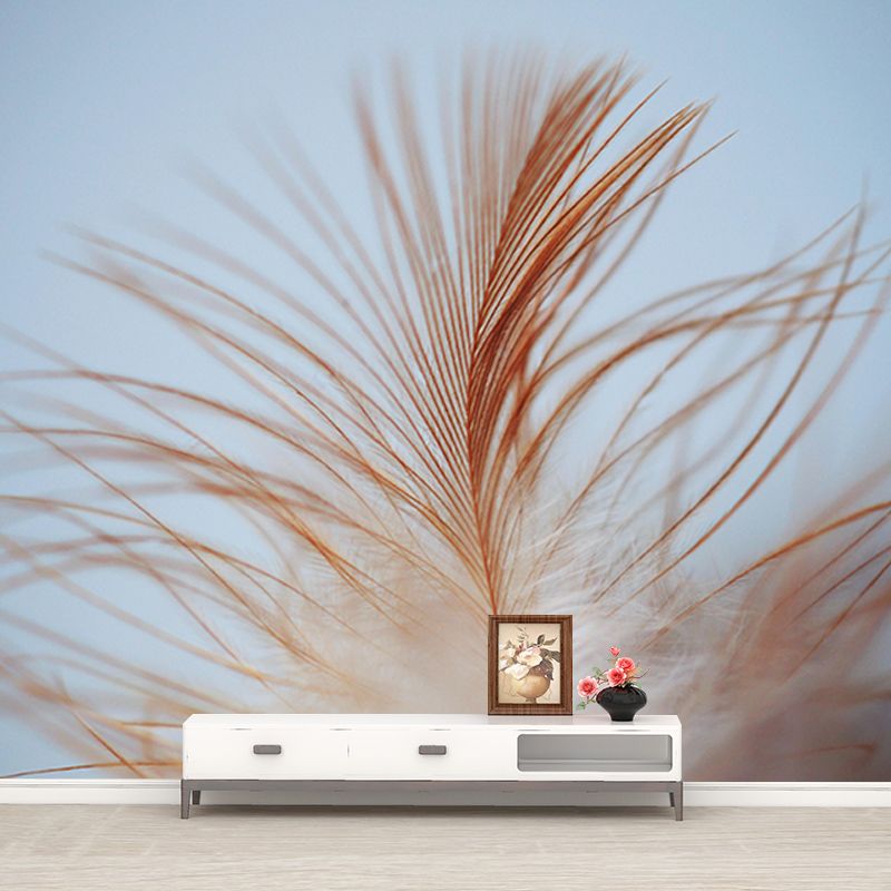 Modern Bird Feather Mural Wallpaper Mildew Resistant Wall Decor