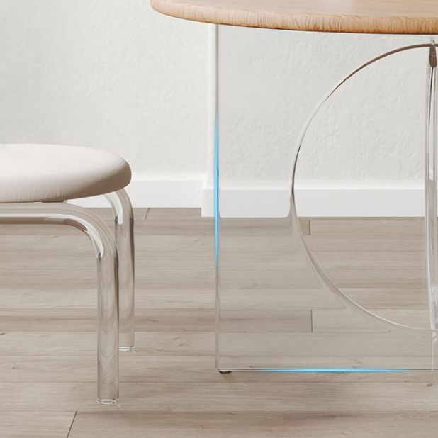 Modern 1/2/3/4/5 Pieces Dining Set Round Wood Dining Table for Dining Room