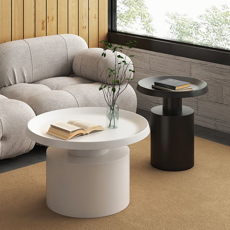 Mid-Century Modern Tray Top Coffee Table Iron Pedestal Cocktail Table
