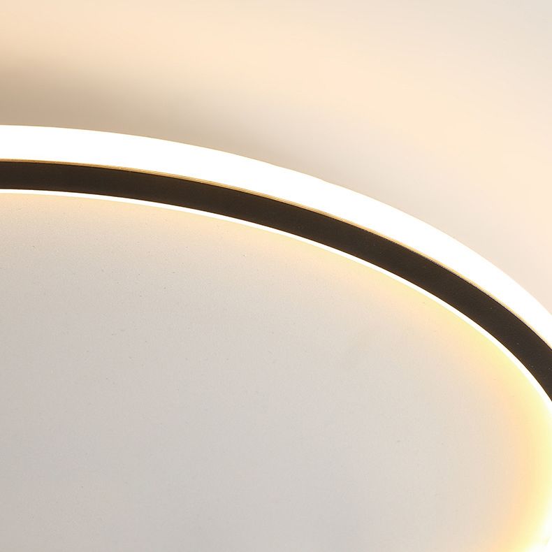 Eenvoud-Stijl Cirkel Flush Mount Verlichting Metaal LED Slaapkamer Plafond Licht Profiel