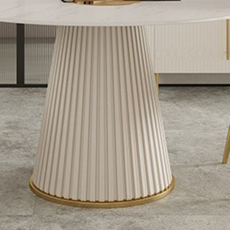 Round Dining Table Set 1/2/3/5/7 Pcs Sintered Stone Top Table with Chairs