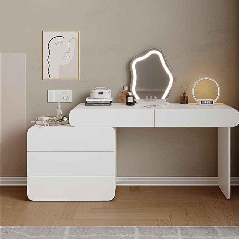 15.74" Wide Make-up Vanity White Makeup Vanity Desk Table with 5/8 Drawers
