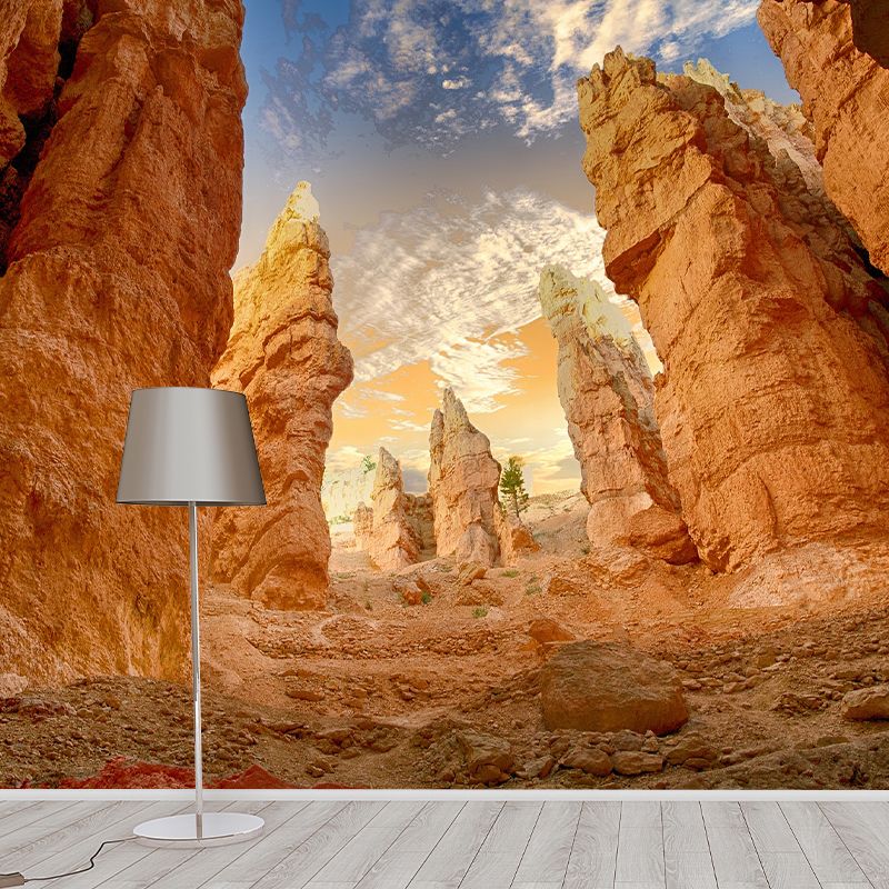Canyon Photography Pattern Mildew Wall Mural Horizontalt for Living Room