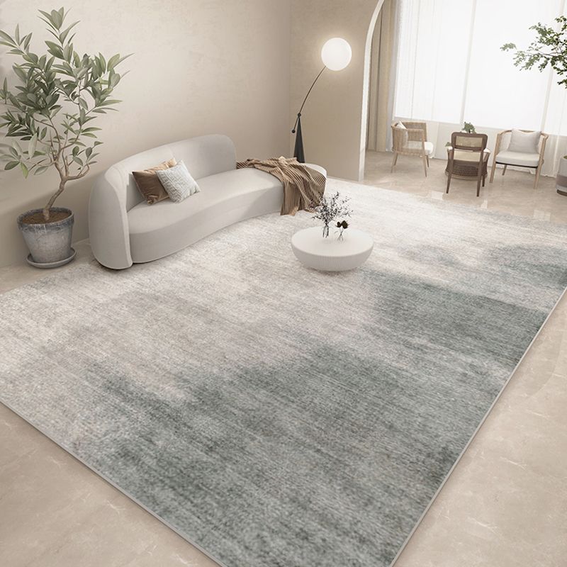 Blue Modern Rug Abstract Print Polyester Area Rug Stain Resistant Area Carpet for Home Decor