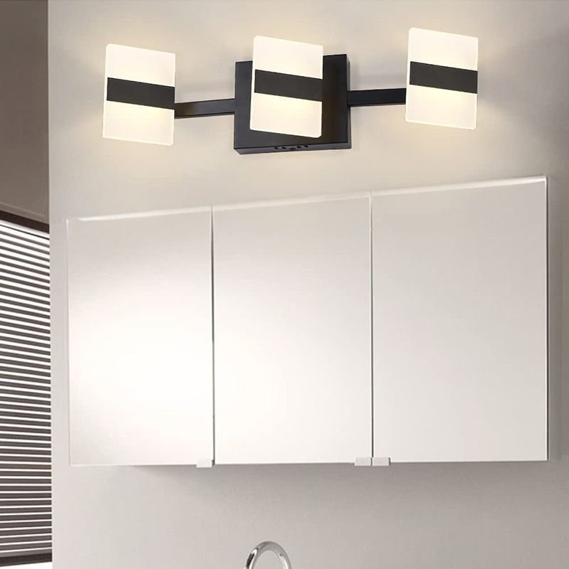 Geometric Wall Sconce Lighting Modern Metal Wall Light Fixture with Acrylic Shade