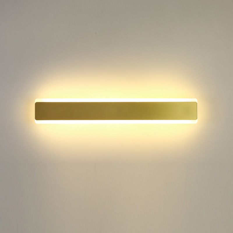 1-Light Modern Wall Sconce Straight LED Wall Light with Metal for Living Room