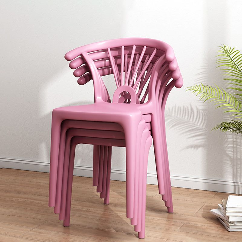 Silla plástica moderna para interiores y exteriores, silla individual sin brazos Wishbone para Patio
