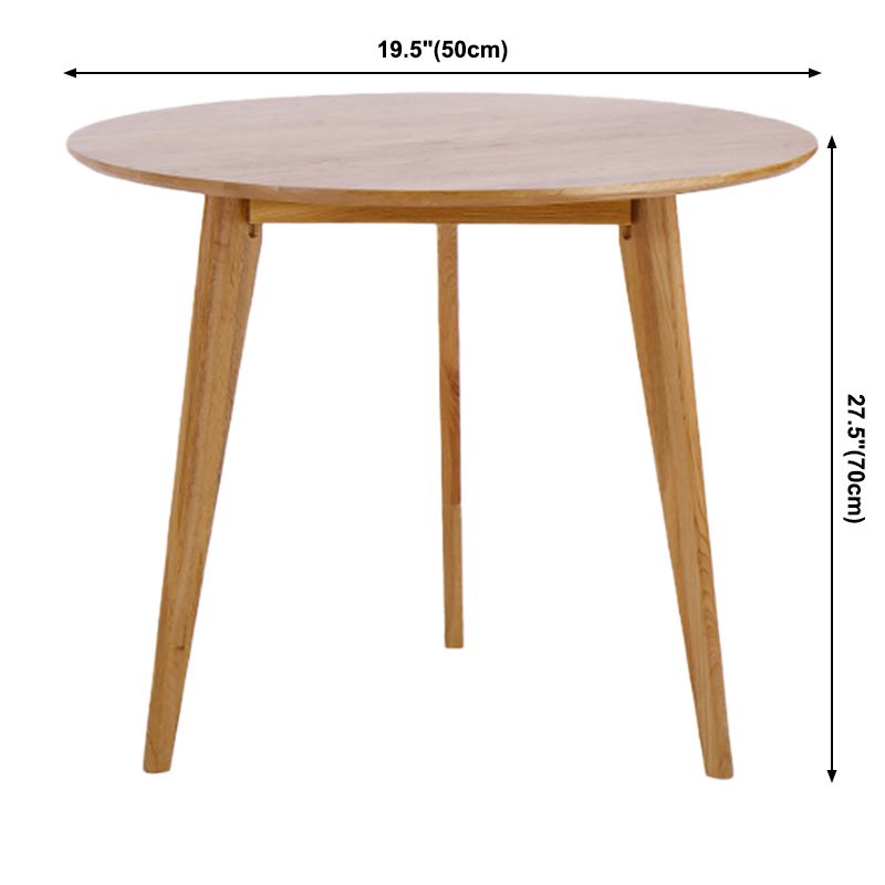 Round 4-foot Dining Table Oak Solid Wood Furniture for Dining Room Home