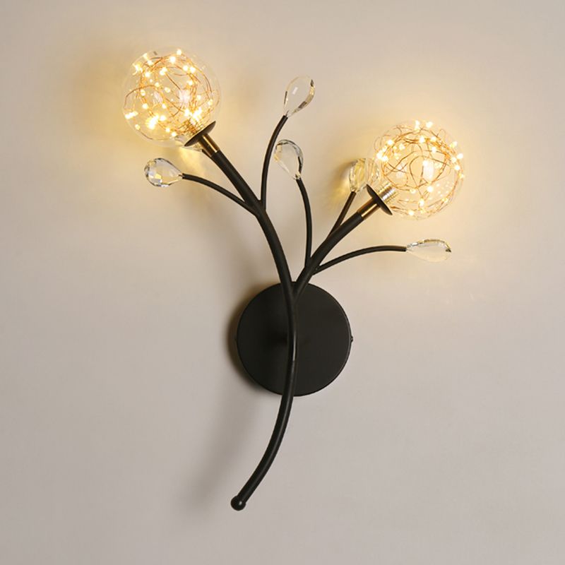 Kugelform Glaswand Licht moderner Stil 2 Leichter Wandhalterung Licht