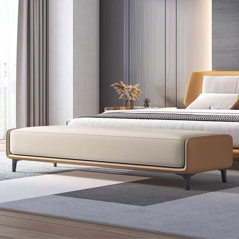 47.2"L Upholstered Seating Bench Cushioned Entryway and Bedroom Bench with Legs