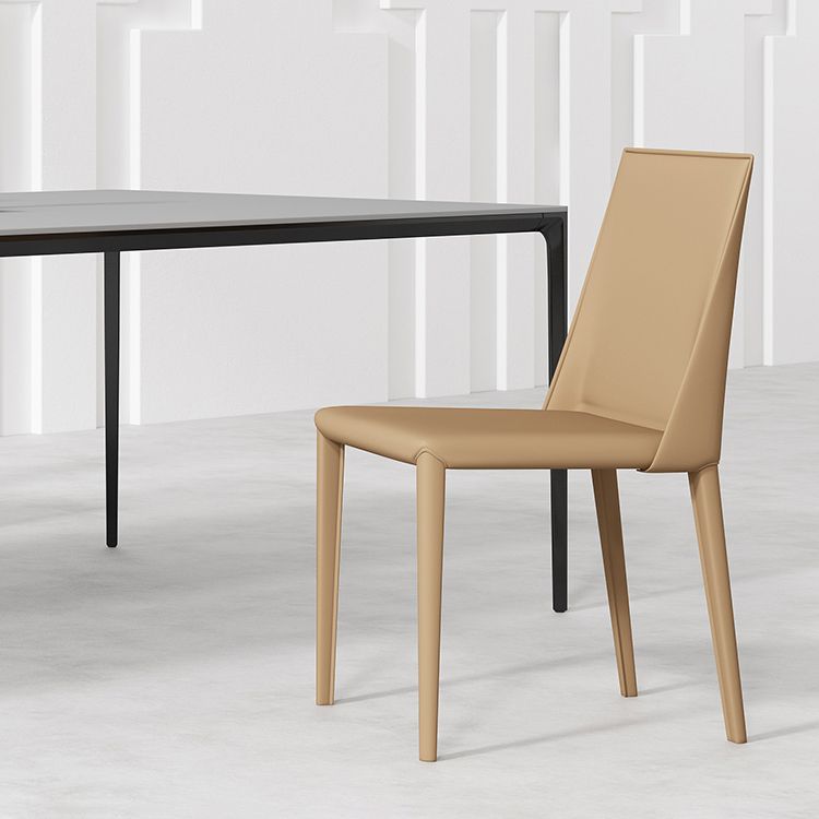 Mesa de comedor de piedra sinterizada estilo sencille de 4 patas mesa base para comedor