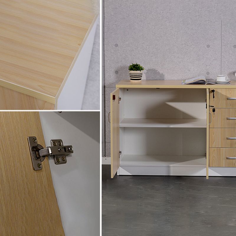 Wood Filing Cabinet Contemporary Cabinet with Storage for Home or Office