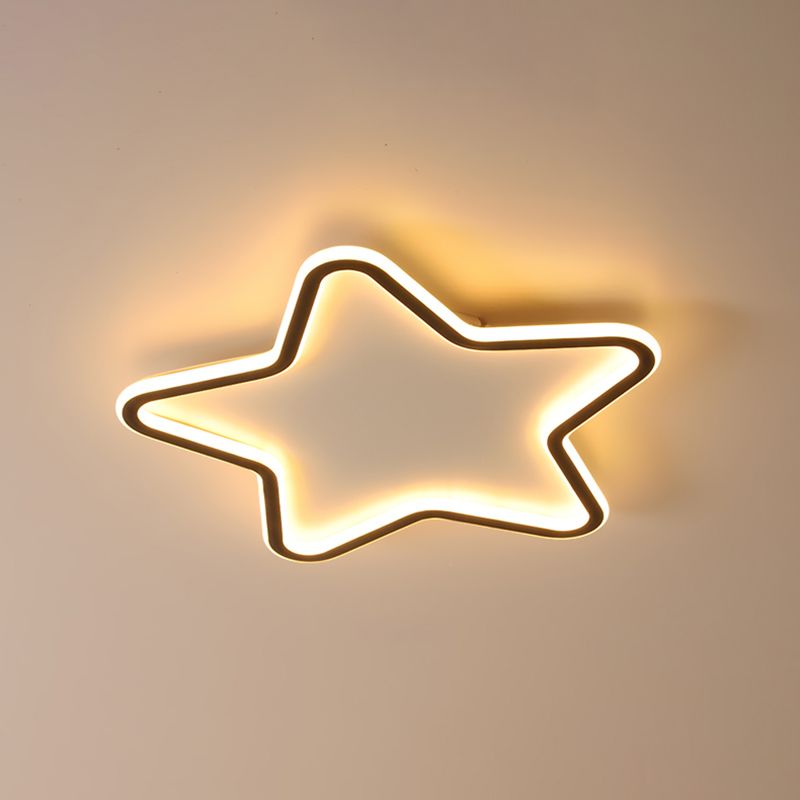 Frosted Aluminium LED Flush Mount in Modern Creative Style Silicone Starry Ceiling Light for Bedroom