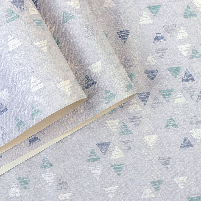 Stain-Resistant Tiny Rectangle Wallpaper Non-Woven Texture Simple Wall Art for Living Room