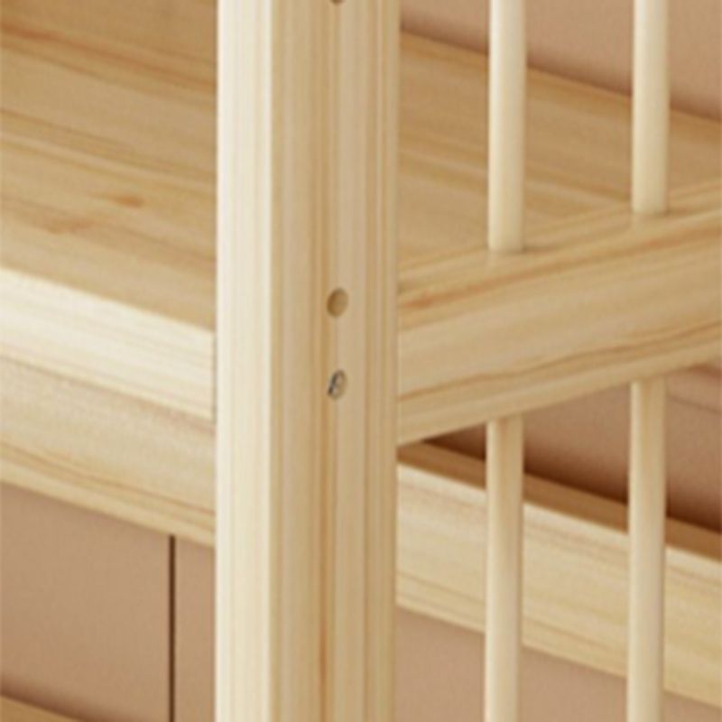 Scandinavian Standard Kids Bookcase Natural Solid Wood Freestanding Shelf