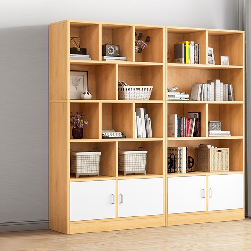 Standard Engineered Wood Book Shelf Contemporary Closed Back Bookshelf