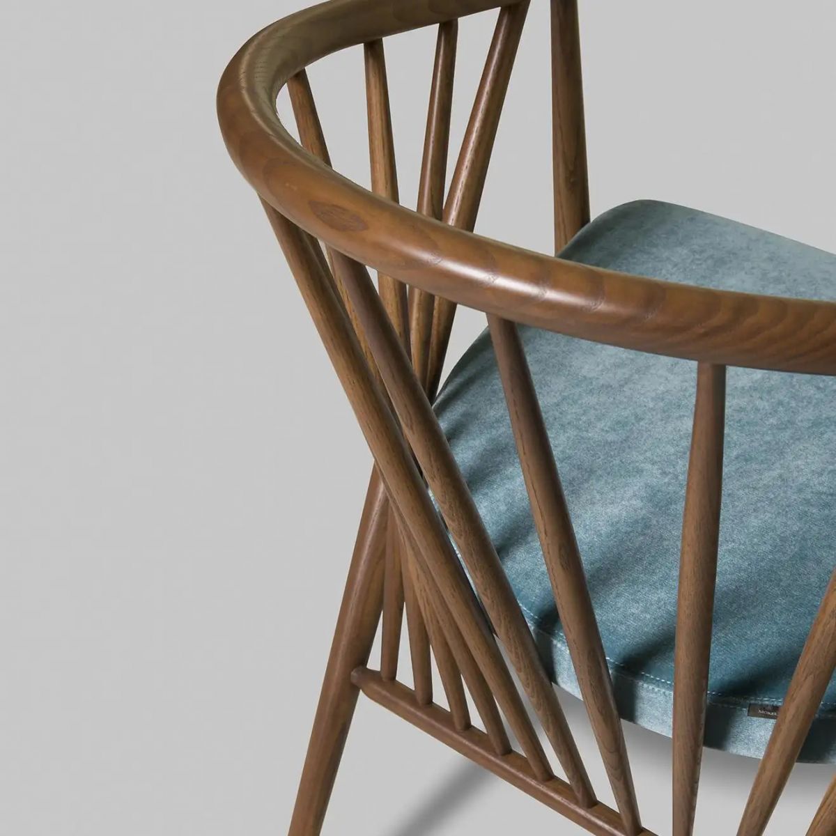 Chaise de salle à manger en bois traditionnel Restaurant Windsor Back Bran coussin