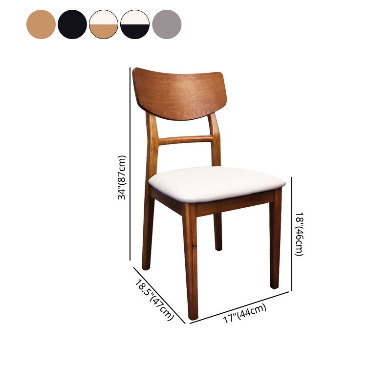 Sillas de cocina de madera contemporáneas con respaldo de escalera, silla lateral de comedor