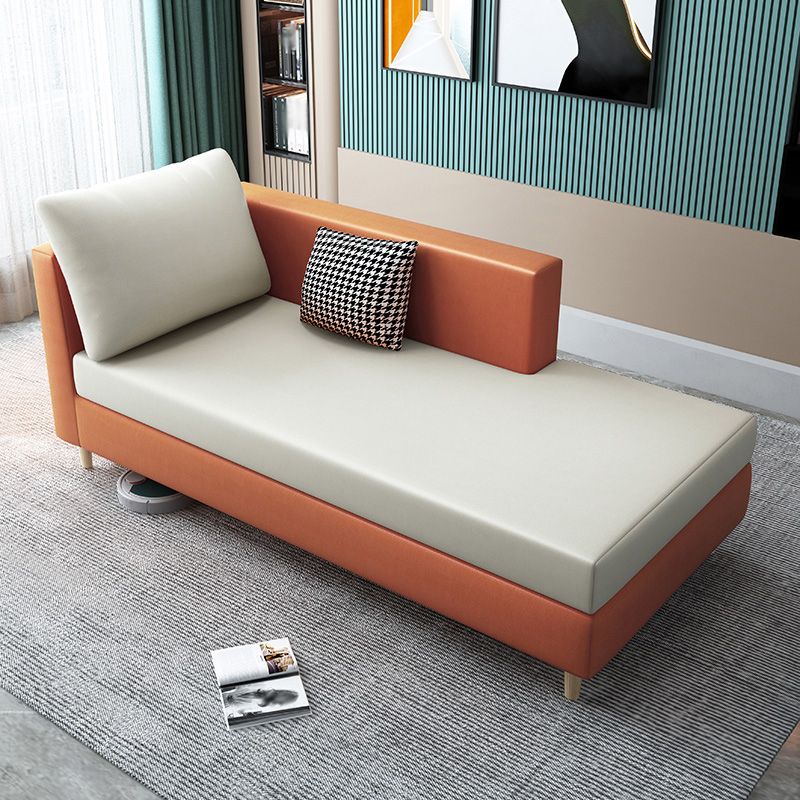 Nordic Recessed Arms Chaise Lounge with Cushioned for Bedroom and Living Room