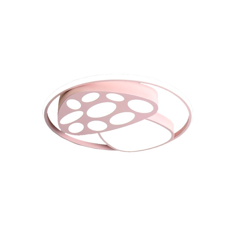 Cute Mushroom Flush Mount Light Cartoon Acrylic Metal Ceiling Lamp for Kindergarten