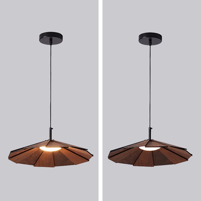 Kegelform hängende Beleuchtung moderner Holzholz 1 Licht Anhängerlampe für Hotel