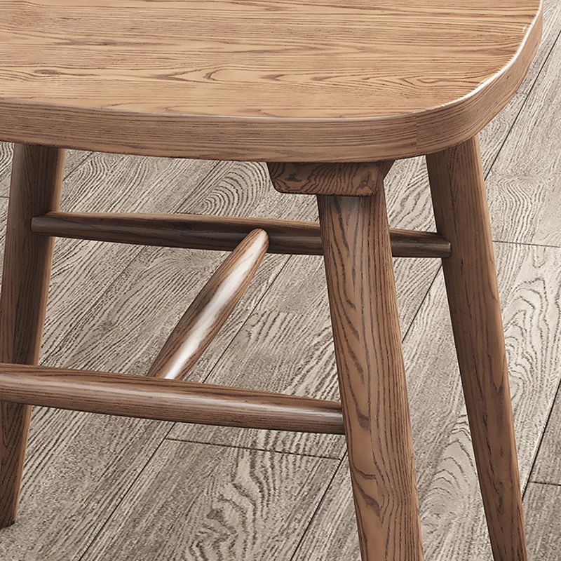 Solid Wood Side Chair Modern Slat Back Dining Chair for Home