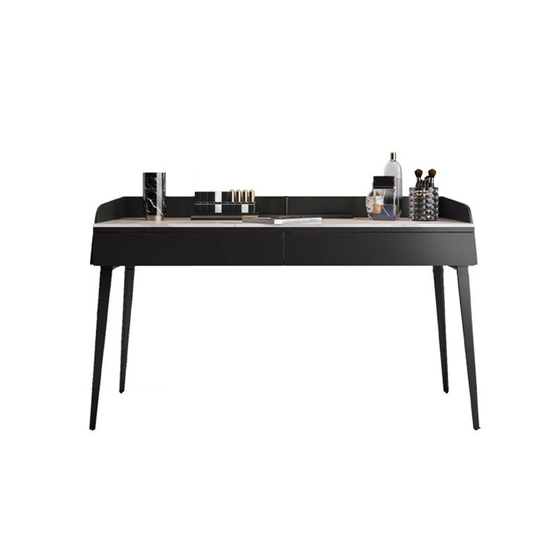 Contemporary Stone Top Vanity Set 2 Storage Drawers With Stool - 33.46" H