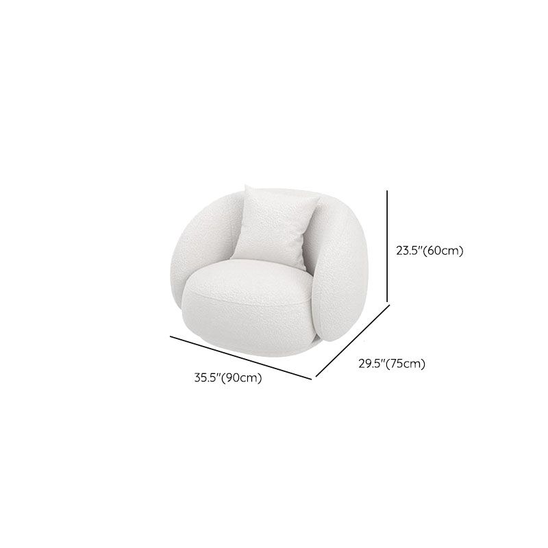 Contemporary Tight Back Sofa Solid Color Curved Loveseat for Living Room