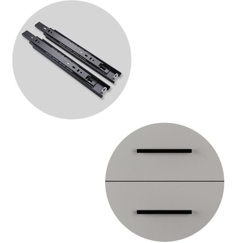 Contemporary Bedroom Storage Chest Engineered Wood Chest in Gray with Drawers