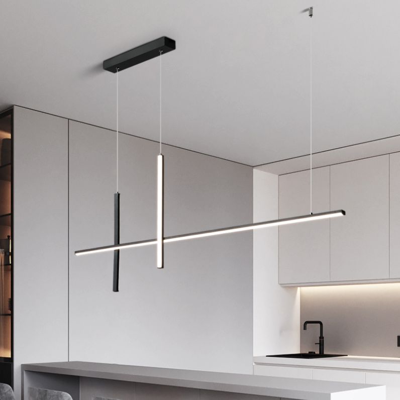 Contemporary Island Lighting Linear Pendant Lighting Island Lighting Ideas