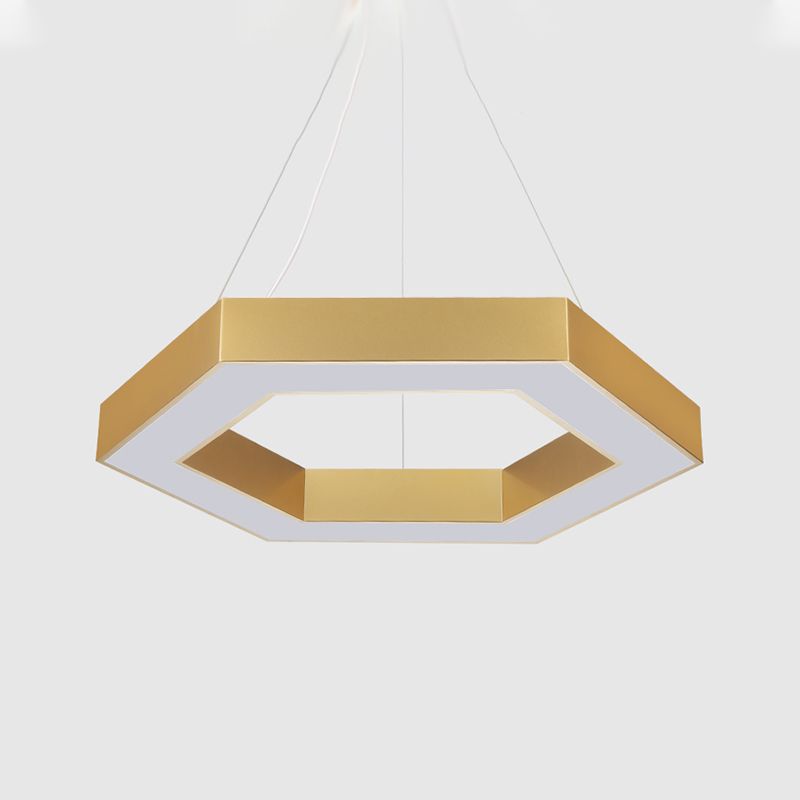 Lampes suspendues contemporaines en or luminaires d'éclairage pendentif en métal avec ombre acrylique