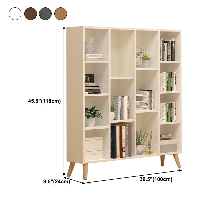 Engineered Wood Shelf Bookcase Closed Back Bookshelf for Study Room