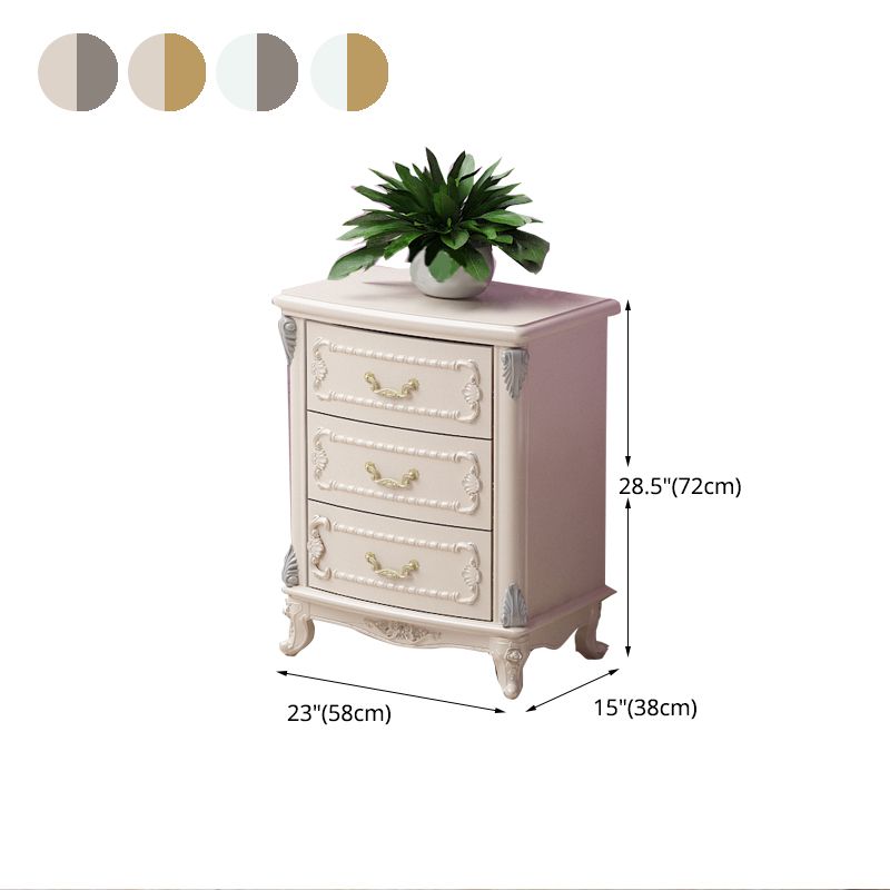Glam Style Bedroom Storage Chest Solid Wood Lingerie Chest with Drawers
