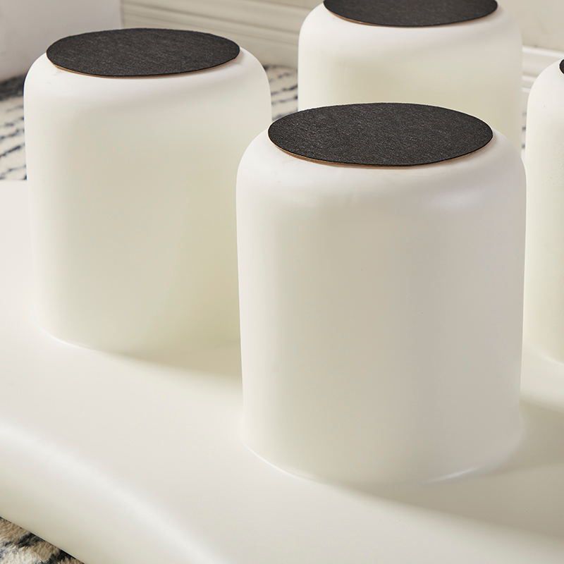 White/black Four Legs Coffee Table Plastic Cocktail Table for Living Room