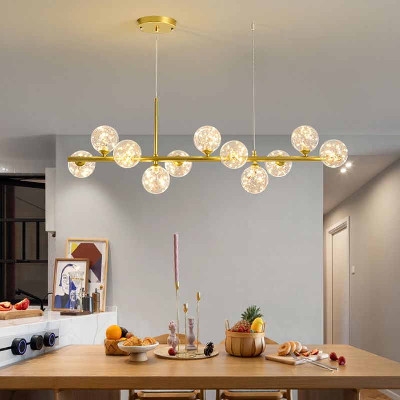 Comedor de la isla moderna nórdica Sombra de vidrio de lámpara colgante