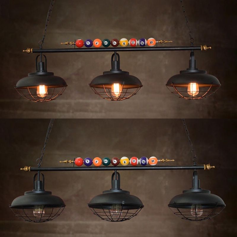 Industrial Style Hanging Lamp Dome Shade Island Light Fixture for Bar (Included Balls)