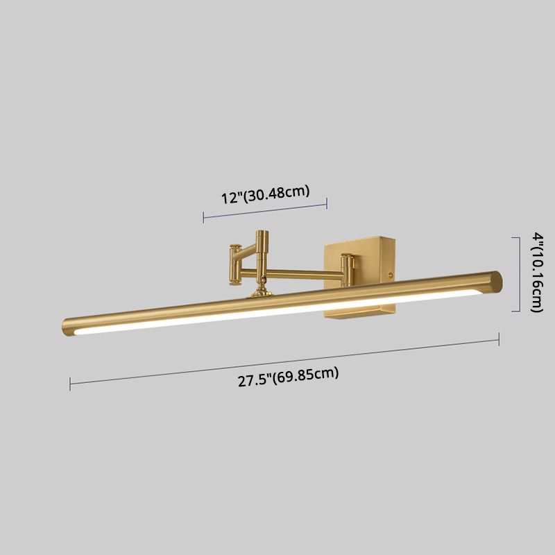 Luci da vanità montate in metallo allungato Luci da vanità moderne apparecchi per il bagno per il bagno