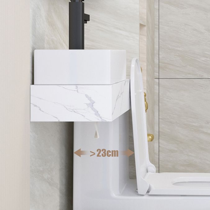 Contemporary Flush Toilet Floor Mount One-Piece Toilet Urine Toilet