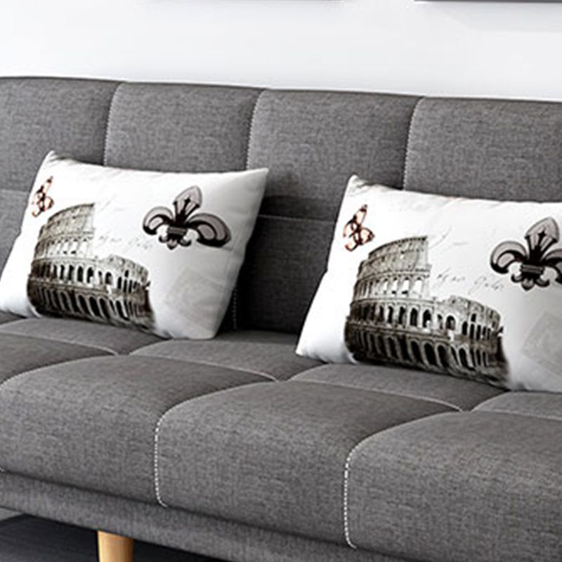 26.77" W Modern Armless Settee Convertible Sleeper Sofa for Living Room