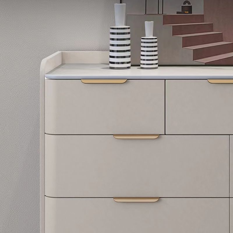 15.6-inch Width Stone Storage Chest Classic Glam Dresser with 4/5 Drawers