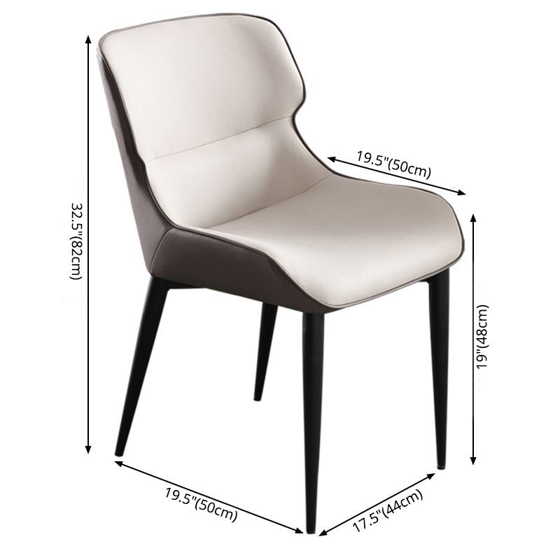 Contemporary Metal Dining Room Chairs Wingback Side Armchair for Home Use