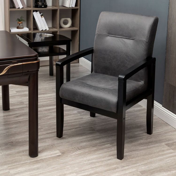 Sillas de comedor tapizadas de estilo minimalista, sillas laterales con respaldo sólido (juego de 4)