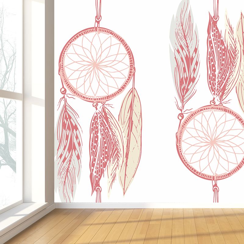 Stain-Proof Dreamcatcher Wall Mural Non-Woven Texture Modern Wall Decor for Girls Room