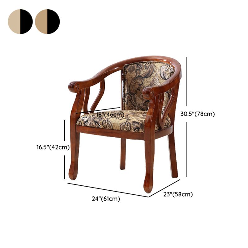 Traditional Style Dining Chair Solid Wood Dining Arm Chair for Hotel