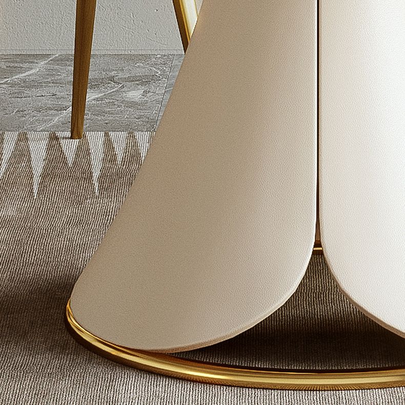 1/4/5/7 Pieces Nordic Dining Set Sintered Stone Dining set with Leather Chairs