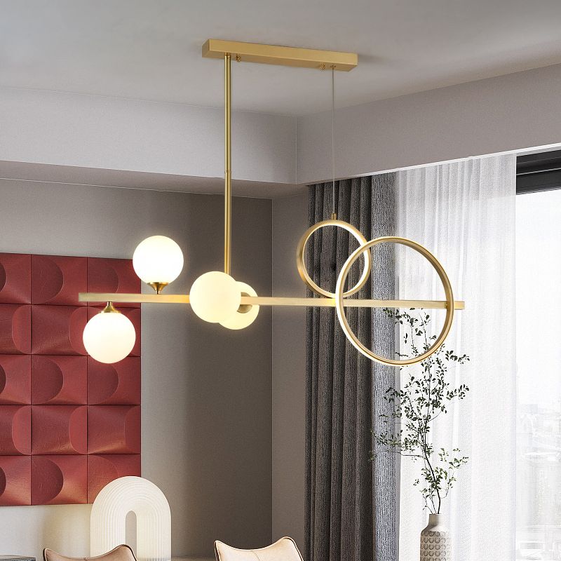 Metal Island Pendant Lights Modern Island Pendant Lighting in Gold