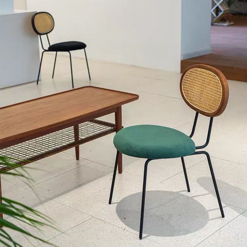 Upholstered Side Chairs Industrial Armless Open Back Dining Side Chair